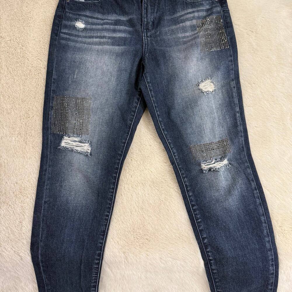 Juicy Couture Distressed with Rhinestones Size 12